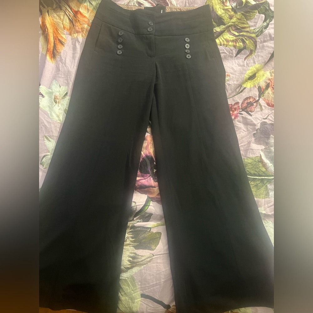 Elegant Black Wide-Leg Women's Pants